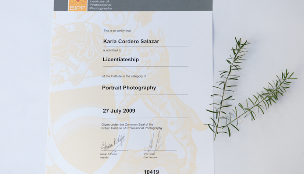 Licencia y certificacion fotografica