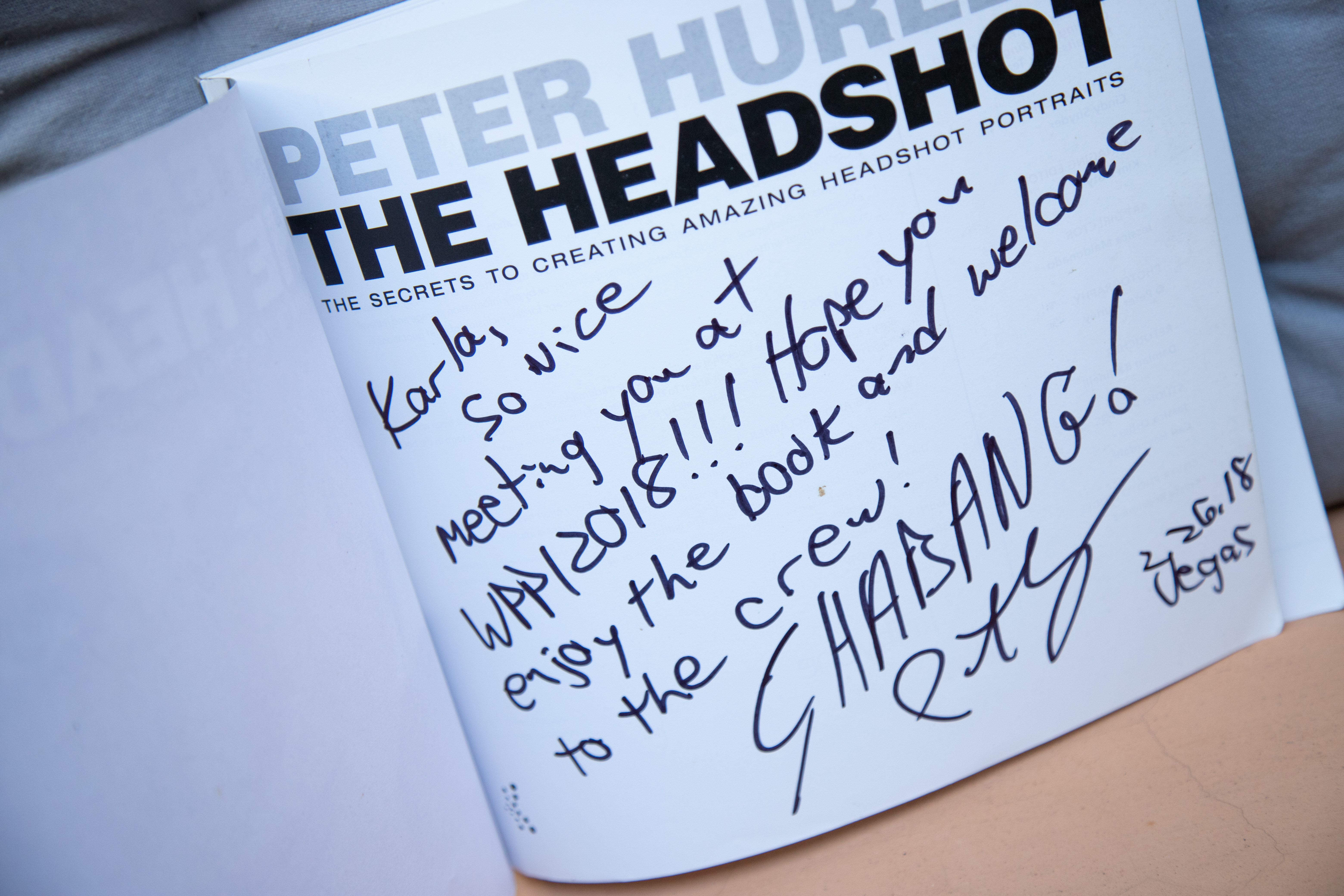 The Headshots, book signed by Peter Hurley